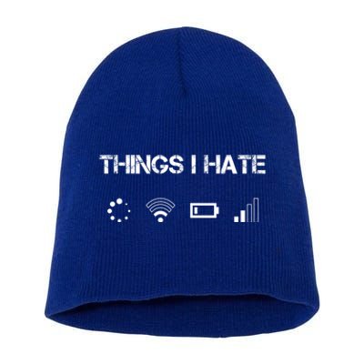 Things I Hate Great Gift Funny Programmer Computer Scientist Gamers Cute Gift Short Acrylic Beanie