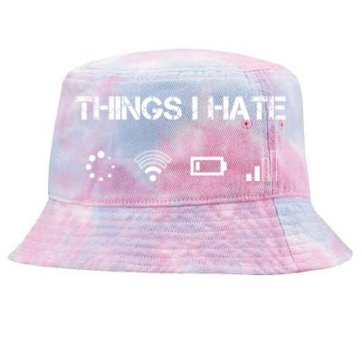 Things I Hate Great Gift Funny Programmer Computer Scientist Gamers Cute Gift Tie-Dyed Bucket Hat