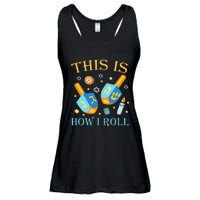 This Is How I Roll Hanukkah Dreidel Chanukah Jew Gift  Ladies Essential Flowy Tank