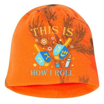 This Is How I Roll Hanukkah Dreidel Chanukah Jew Gift  Kati - Camo Knit Beanie