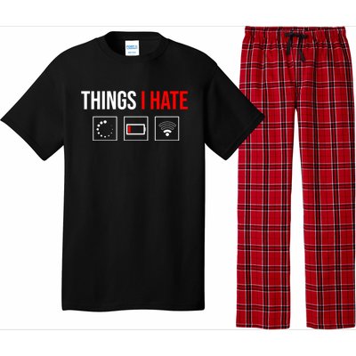 Things I Hate Programmer Outfit Gamer Fun Funny Gift Idea And Gaming Gift Pajama Set