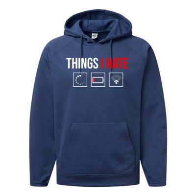 Things I Hate Programmer Outfit Gamer Fun Funny Gift Idea And Gaming Gift Performance Fleece Hoodie