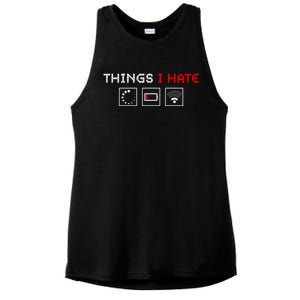 Things I Hate Programmer Outfit Gamer Fun Funny Gift Idea And Gaming Gift Ladies PosiCharge Tri-Blend Wicking Tank