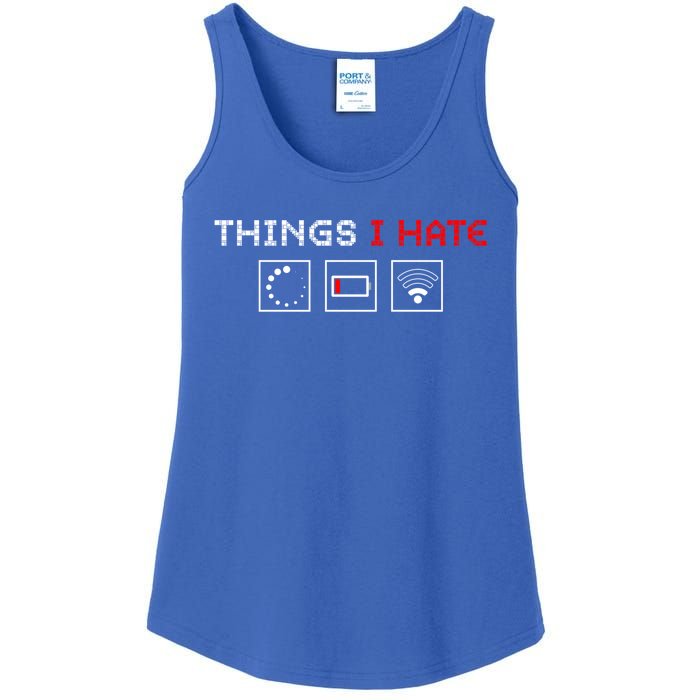 Things I Hate Programmer Outfit Gamer Fun Funny Gift Idea And Gaming Gift Ladies Essential Tank