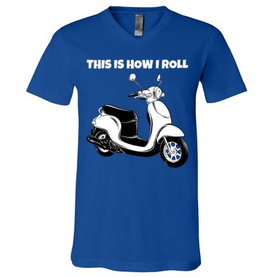 This Is How I Roll Scooter V-Neck T-Shirt