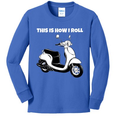 This Is How I Roll Scooter Kids Long Sleeve Shirt