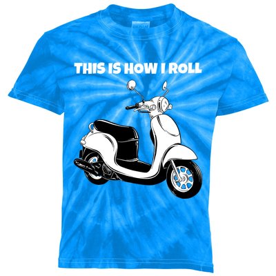 This Is How I Roll Scooter Kids Tie-Dye T-Shirt