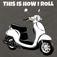 This Is How I Roll Scooter Cotton Canvas Backpack