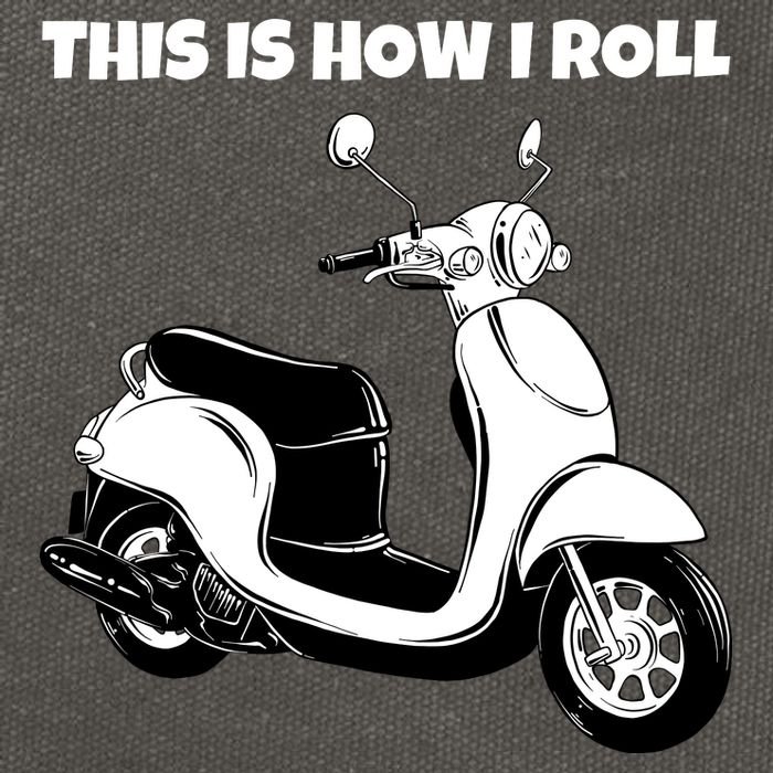 This Is How I Roll Scooter Cotton Canvas Backpack