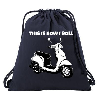 This Is How I Roll Scooter Drawstring Bag