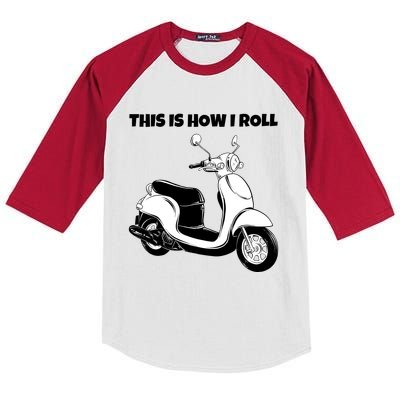 This Is How I Roll Scooter Kids Colorblock Raglan Jersey