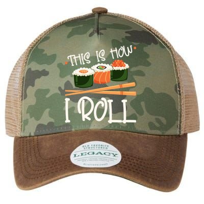 This Is How I Roll Sushi Lover Gift Legacy Tie Dye Trucker Hat