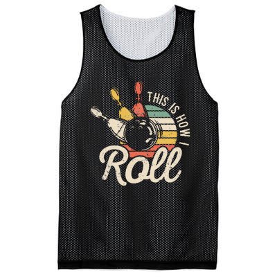 This Is How I Roll Retro Bowling Bowler Funny Gift Cap Sleeve Mesh Reversible Basketball Jersey Tank