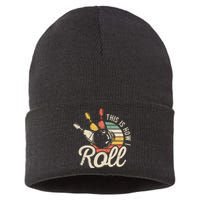 This Is How I Roll Retro Bowling Bowler Funny Gift Cap Sleeve Sustainable Knit Beanie