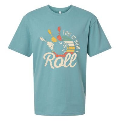 This Is How I Roll Retro Bowling Bowler Funny Gift Cap Sleeve Sueded Cloud Jersey T-Shirt