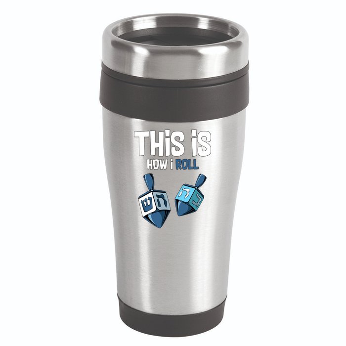 This Is How I Roll Draydel Trendl Hanukkah 16oz Travel Tumbler