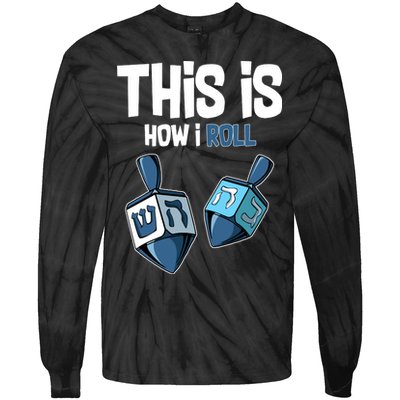 This Is How I Roll Draydel Trendl Hanukkah Tie-Dye Long Sleeve Shirt