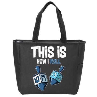 This Is How I Roll Draydel Trendl Hanukkah Zip Tote Bag