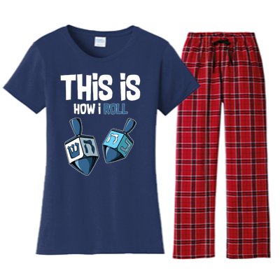 This Is How I Roll Draydel Trendl Hanukkah Women's Flannel Pajama Set