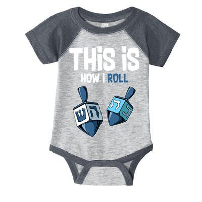 This Is How I Roll Draydel Trendl Hanukkah Infant Baby Jersey Bodysuit
