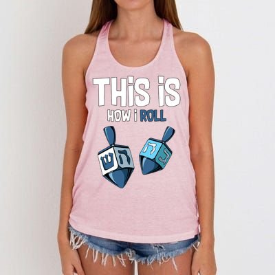 This Is How I Roll Draydel Trendl Hanukkah Women's Knotted Racerback Tank