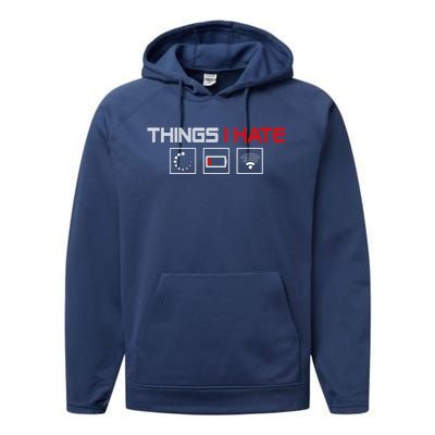 Things I Hate Programmer Outfit Gamer Fun Funny Gift Idea And Gaming Meaningful Performance Fleece Hoodie