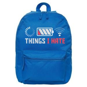 Things I Hate Funny Computer Geek Gift Coder Programmer Meaningful Gift 16 in Basic Backpack