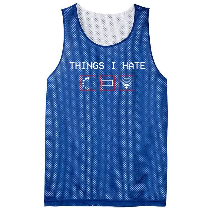 Things I Hate Programmer Outfit Gamer Fun Funny Gift Idea And Gaming Gift Mesh Reversible Basketball Jersey Tank