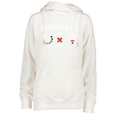 Things I Hate Funny Computer Nerd Gift Debugger Programmer Gift Womens Funnel Neck Pullover Hood