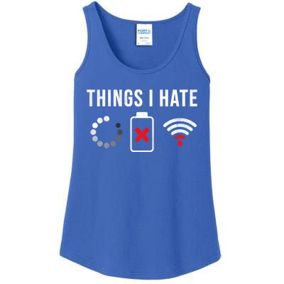 Things I Hate Funny Computer Nerd Gift Debugger Programmer Gift Ladies Essential Tank