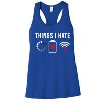 Things I Hate Funny Computer Nerd Gift Debugger Programmer Gift Women's Racerback Tank