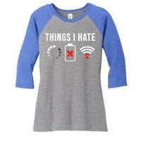 Things I Hate Funny Computer Nerd Gift Debugger Programmer Gift Women's Tri-Blend 3/4-Sleeve Raglan Shirt