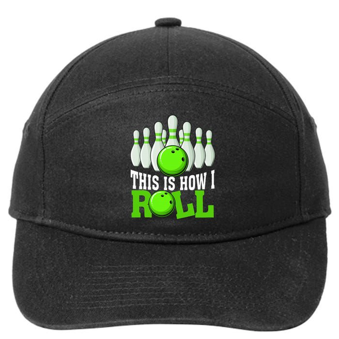 This Is How I Roll Bowling Team Bowler 7-Panel Snapback Hat
