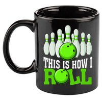 This Is How I Roll Bowling Team Bowler 11oz C Handle Ceramic Mug