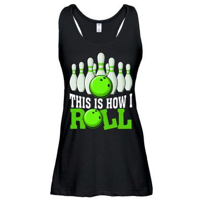 This Is How I Roll Bowling Team Bowler Ladies Essential Flowy Tank