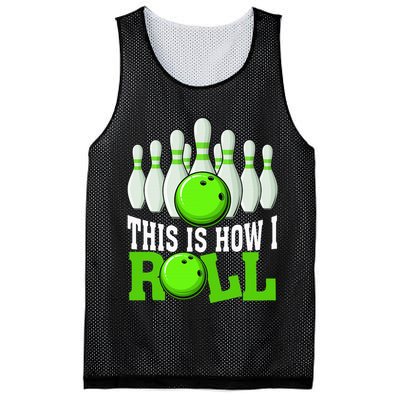 This Is How I Roll Bowling Team Bowler Mesh Reversible Basketball Jersey Tank