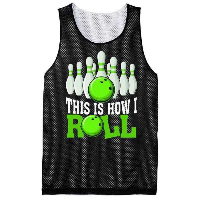 This Is How I Roll Bowling Team Bowler Mesh Reversible Basketball Jersey Tank