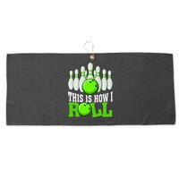 This Is How I Roll Bowling Team Bowler Large Microfiber Waffle Golf Towel