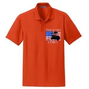 This Is How I Roll Golf Cart Driver American Flag Golfing Dry Zone Grid Polo