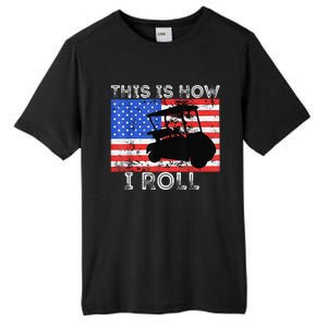 This Is How I Roll Golf Cart Driver American Flag Golfing Tall Fusion ChromaSoft Performance T-Shirt