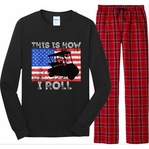 This Is How I Roll Golf Cart Driver American Flag Golfing Long Sleeve Pajama Set