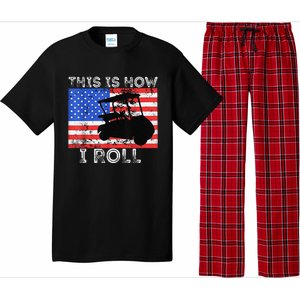 This Is How I Roll Golf Cart Driver American Flag Golfing Pajama Set