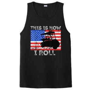 This Is How I Roll Golf Cart Driver American Flag Golfing PosiCharge Competitor Tank