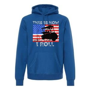 This Is How I Roll Golf Cart Driver American Flag Golfing Premium Hoodie