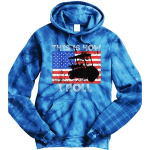 This Is How I Roll Golf Cart Driver American Flag Golfing Tie Dye Hoodie