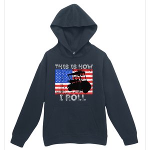 This Is How I Roll Golf Cart Driver American Flag Golfing Urban Pullover Hoodie