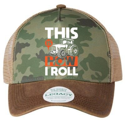 This Is How I Roll Tractor Funny Farming Farmer Legacy Tie Dye Trucker Hat