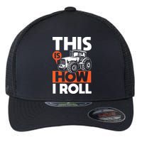 This Is How I Roll Tractor Funny Farming Farmer Flexfit Unipanel Trucker Cap