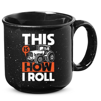 This Is How I Roll Tractor Funny Farming Farmer 15oz Campfire Ceramic Mug
