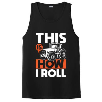 This Is How I Roll Tractor Funny Farming Farmer PosiCharge Competitor Tank
